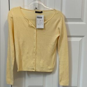 BNWT Brandy Melville Yellowstone eyelet Button-Up Cardigan